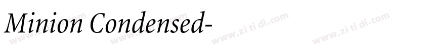Minion Condensed字体转换